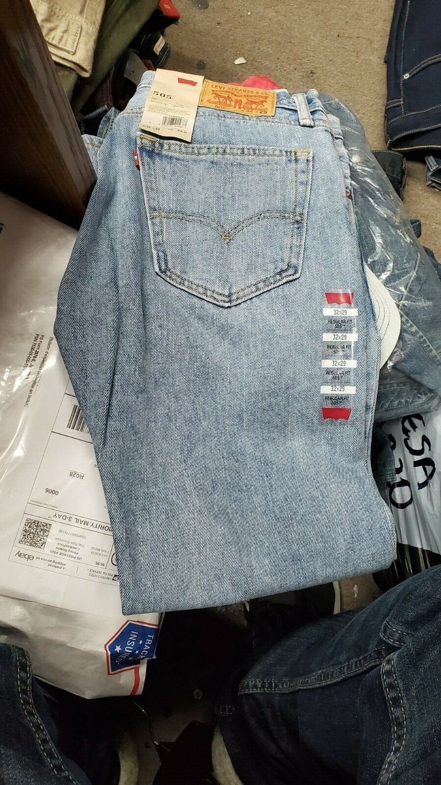 NWT Men's Levi Strauss Regular Fit 505 Light Stonewash Jeans 00505-4834 |  eBay